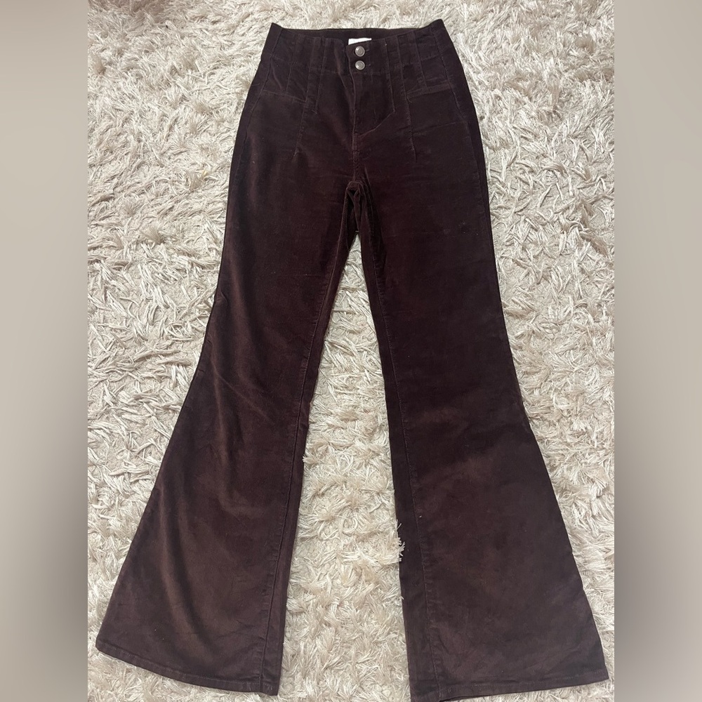 Chocolate brown flare pants